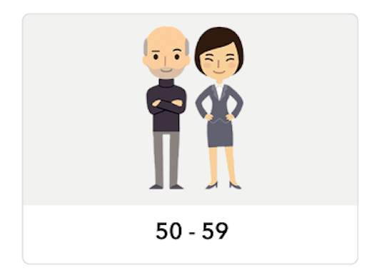 50-59 leeftijdsgroep
